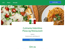 Tablet Screenshot of culinariavalentino.dk